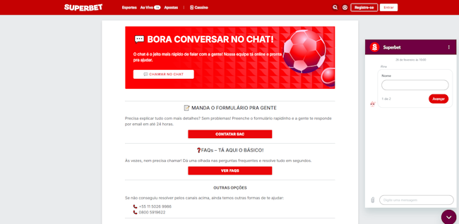 Em que posição
